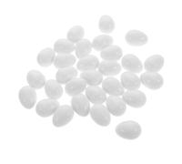 TOBBOMEY Œufs Artificiels Perroquet en Plastique Solide 30 Pièces 15,6mm x 21,4mm pour Incubation Gestion Œufs Leurres Reproduction Oiseaux