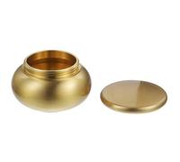 TOBBOMEY Urne Funéraire Métal Étanche pour Cendres Récipient Portable Polyvalent pour Poudre Sucre et Épices Conteneur de Rangement Cuivre