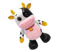 TOBBOMEY Vache Danseuse Électrique Lumière LED, Musical pour Garçon et Filles et Tout-Petits, 1 Pièce, Surface Lisse sans Danger, Développement Coordination Œil-Main, Éducatif Amusant