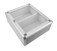 TOBBOMEY Wall Mounted Medicine Cabinet Medium with Transparent Window for Emergency Aid and Lost Items Storage in Banks and Offices