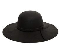 Tobe-U Seau de Couleur Unie Cloche avec Chapeau Melon Fedora Floppy Derby Vintage Chapeau Artificiel en Feutre pour Femmes