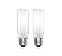 TobeBright 250W E27 Ampoule Halogène Tubulaire Blanc Chaud 2800K Dimmable 3553LM Ampoule Givrée Tube Halogene pour Studio, Salon, Chambre, Bureau, AC220V-240V (Lot de 2)