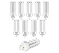TobeBright 26W Gx24Q-3 Ampoule Fluorescente Compacte à 4 Broches, Blanc Neutre 4000K Tube Triple Lampe CFL PLT-26W 840 Plug in Ampoule CFL à économie d'énergie pour Garage en Classe, Lot de 10