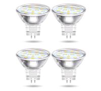 TobeBright 2W GU4 MR11 Ampoule LED 12V, Mini MR11 LED Reflector Ampoule Blanc Naturel 4000K, AC/DC 12V MR11 GU4 LED Spot Encastrable MR11 10W 20W Remplacement - Non Dimmable 4 pièces