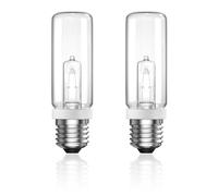 TobeBright Ampoule Halogène Tubulaire 100W E27 Blanc Chaud 2800K Dimmable 1291LM Ampoule Transparent Tube Halogene pour Studio, Chambre, Bureau, Salon, AC220-240V, Lot de 2