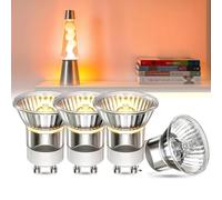 TobeBright Ampoule Lampe Lave 35W GU10, Ampoule Réflecteur Dimmable Remplacement pour Lampe à Lave Chauffe-bougies Blanc Chaud 2800K- Lot de 4
