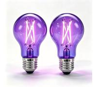 TobeBright Ampoule LED violette E27, 6W équiv., UVA 395nm, culot argenté, dimmable, pour déco Noël/Halloween/fêtes, int/extérieur.