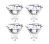 TobeBright Ampoules Halogènes MR11 12V 35W, Dimmable GU4 Ampoule Halogène à Spot Ampoule Réflecteur MR11 de 35 MM avec Couvercle en Verre Blanc Chaud 2800K pour éclairage de Voie Encastré (Lot de 4)