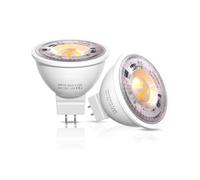 TobeBright Ampoules LED GU5.3 MR16 12V, Ampoules LED Spot MR16 6W Equivalent à 50W Lampe Halogène 3000K Blanc Chaud 450LM 38°Angle Faisceaux pour éclairage Encastré, Suivi, Non Dimmable (Lot de 2)