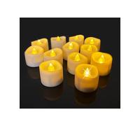 TobeBright Bougie LED - Lot de 12 - Bougies LED 3V Flamme Vacillante Blanc Chaud, Fausse Bougies 3V Électroniques Clignotante - Lumières d'Ambiance Festive pour Noël, Halloween, Pâques, etc