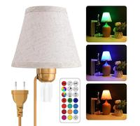 TobeBright Créer ou Bricoler des Lampe Bouteille et Accessoires avec Télécommande, Abat-Jour en Tissu, Ampoule E27 RGB, RGB LED Lampe Bouteille de Table 3000K Dimmable pour Restaurant Chambre Bar