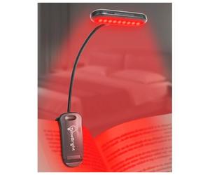 TobeBright Lampe de Lecture à Lumière Rouge 670nm Liseuse LED pour Lire la Nuit, Zéro Lumière Bleue Protection des Yeux Rechargeable USB-C Cadeau pour Enfants, Flexible à 360° pour l'Apprentissage