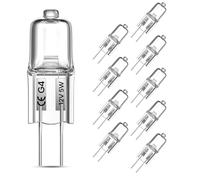TobeBright Lot de 10 ampoules halogènes G4 12 V 5 W à intensité variable AC/DC 12 V basse tension G4 longue durée de vie Blanc chaud 2800 K pour lampe sous meuble