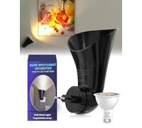 TobeBright Projecteur de Mur GU10 avec Prise, Appliques d'Intérieur Orientables, Wall Washer sur Prise Murale, Douille GU10 Rotative à 360°avec une Ampoule LED de 5W en Blanc Chaud, AC220-240V