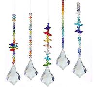 ToBeIT Lot de 12 Attrape Soleil Cristal Suspendu, Suncatcher Prisme Arc-en-Ciel Cristal, Verre Capteur de Attrape-Soleil, Décoration pour Fenêtre Maison Jardin Mariage Noël, Fête à Faire soi-même