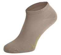 Tobeni 6 Paires Femme Homme Unisexe Socquettes Chaussettes Bottines Baskets Bambou Couleur Beige Taille 39-42