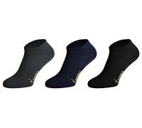 Tobeni 6 Paires Femme Socquettes Chaussettes Baskets Bambou Couleur 2x Anthracite 2x Marine 2x Noir Taille 35-38