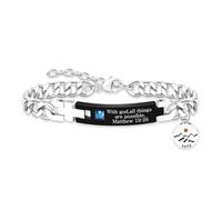 Tobestu Bracelet Avec Dieu Tout est Possible - Charm Graine de Moutarde Foi Bijoux Chrétiens YA4354