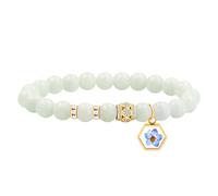 Tobestu Bracelet de foi en cristal lumineux avec breloque hexagonale - Bijou chrétien fait main, prière inspirante YS5485