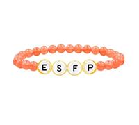 Tobestu Bracelet ESFP Orange en Agate Calcédoine - Bijou Humeur Optimiste Personnalité - YA5886