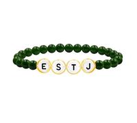 Tobestu Bracelet ESTJ Vert Foncé - Bijou en Agate Calcédoine - Accessoire Type Humeur - YA5886
