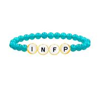 Tobestu Bracelet INFP Bleu Lac - Perles Lettres Acryliques - Bijou Type Humeur MBTI - YA5886