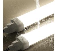 Tobeter 2 Pièces Neon Tube LED 150 CM Lampe 45W 4500LM Reglette LED Linkable Luminaire Plafonnier Led, Blanc Neutre 4000K IP65 Pour Garage, Bureau, Cave, Atelier, Salon, Hôpital, Entrepôt