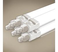 Tobeter 5 Pièces Neon LED 60 CM avec Detecteur de Mouvement, 18W 1800LM Tube Sensor Lampe, Linkable Luminaire Plafonnier Reglette Led, Blanc Neutre 4000K IP65 Pour Garage, Cave, Atelier, Couloir