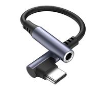 Tobfit Adaptateur USB C vers prise femelle 3,5 mm, 90 degrés USB C vers jack auxiliaire 3,5 mm pour iPhone 16 15 Pro Max Plus, Samsung Galaxy S25 S24 S23 S22 S21 S20 FE, Huawei P40/P30/P20 Pro, Google