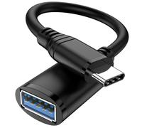 Tobfit Adaptateur USB C vers USB 3.0, câble USB C vers USB OTG 18 cm pour iPhone 16 15 Pro Max Plus, Samsung Galaxy S25 S24 S23 S22 S21 S20 FE, Huawei P40/P30/P20 Pro, Google Pixel 9/8/7 (PVC)