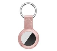 Tobfit Cuir Coque Compatible avec Apple AirTag, Cuir Étuis de Protection avec Porte Clés pour AirTag (Or Rose)