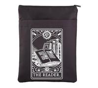 TOBGBE The Reader Sac de cartes de tarot pour les amateurs de livres - Couverture souple - Pochette pour livres (Le lecteur BK)