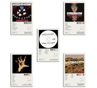 TOBIANG System Poster Of A Down Music Album Cover Lot de 5 affiches sur toile sans cadre 20 x 30 cm