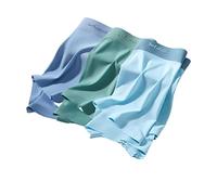 TOBILE Lot de 3 boxers pour homme en soie glacée - Doux et sexy - Pour homme - Boxer transparent - Hombre-Mry006-3A - XL