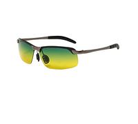 TOBILE Lunettes de soleil photochromiques pour homme - Lunettes de conduite polarisées - Vision de jour et de nuit - Jaune et vert