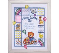 Tobin Design Works Crafts Jesus Loves Me Échantillon pour bébé Multicolore