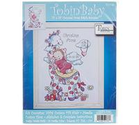 Tobin Design Works Kit de Broderie au Point de Croix Girafe et Petite Fille