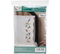 Tobin Taies d'oreiller estampées, lumières de Noël, 50,8 x 76,2 cm, kit de Broderie
