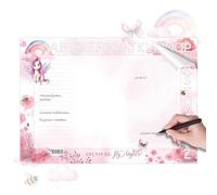 TOBJA Sous-main pour enfant Alicorn, barre ABC, DIN A3, 25 feuilles - Amusement et créativité avec le sous-main en papier | Sous-main licorne pour fille