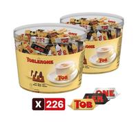 Toblerone - 2 Boites de 113 mini barres chocolatées - Assortiment Mini Toblerone : Chocolat au Lait, Chocolat Noir, Chocolat Blanc