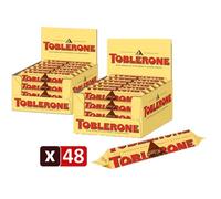 Toblerone - 2 Packs de 24 barres - Barre au Chocolat au Lait Suisse, Miel, Nougat et Amandes - Format Familial