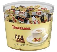 Toblerone - Assortiment de 3 Variétés de Mini Toblerone : Chocolat au Lait, Chocolat Noir et Chocolat Blanc - Tubo de 113 mini barres (904 g)