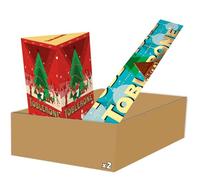 TOBLERONE - Chocolat Noel - 1 Mini Boîte Cadeau Assortiment, 1 Barre Amandes Salées (760g)