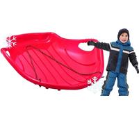 Toboggan à neige en plastique pour la glisse rouge 70 x 94 cm
