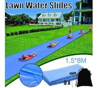 Toboggan Aquatique de 8 mètres Tapis De Glisse Eau Adulte Enfant Toboggans Aquatiques De Jardin, Jeu Eau Plein Air