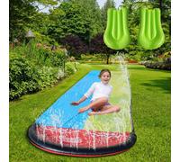 Toboggan Aquatique Double Pour Enfants, Jeu De Plein Air, Jardin, Course, Pelouse, Spray, Été