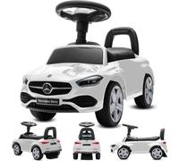 Toboggan avec poussoir et musique à partir de 1 an voiture bébé voiture bébé Mercedes Classe C blanc