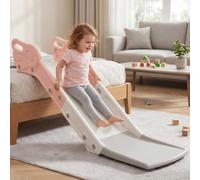 Toboggan de canapé pour enfants, toboggan pour canapé et lit, toboggan de jeu d'intérieur pour garçons et filles à partir de 2 ans (rose clair)