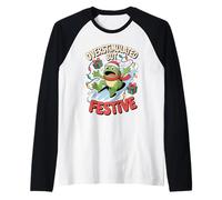 Toboggan de Noël Grenouille surstimulé mais Festif Manche Raglan