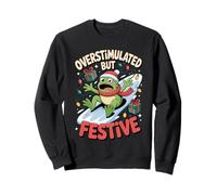 Toboggan de Noël Grenouille surstimulé mais Festif Sweatshirt